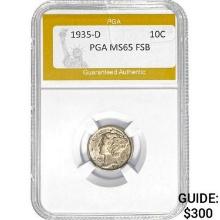 1935-D Mercury Dime PGA MS65 FSB