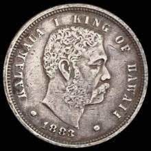 1883 Hawaii Dime CLOSELY UNCIRCULATED CLOSELY UNC