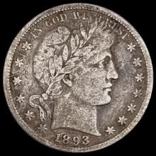 1893-S Barber Half Dollar NICELY CIRCULATED NICEL