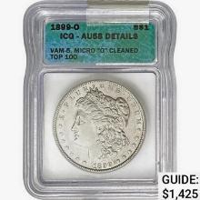 1899-O MICRO O Morgan Silver Dollar ICG AU55