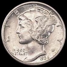 1936 Mercury Dime CHOICE BU CHOICE BU