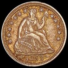 1853 Arrows Seated Liberty Half Dime CLOSELY UNCIR
