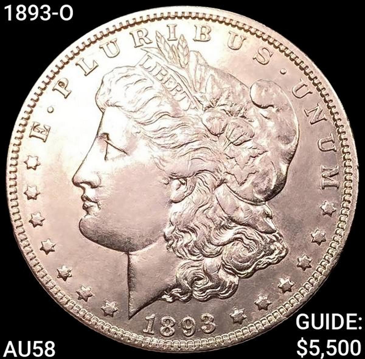 1893-O Morgan Silver Dollar CHOICE AU