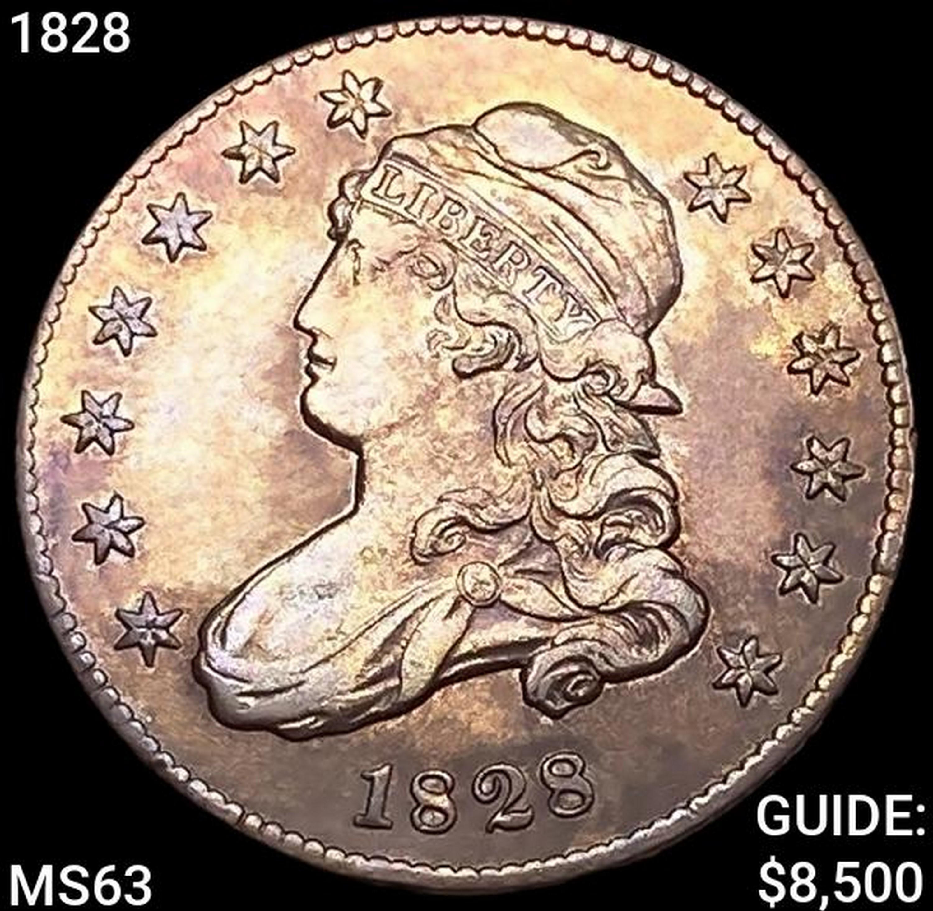1828 Capped Bust Quarter CHOICE BU