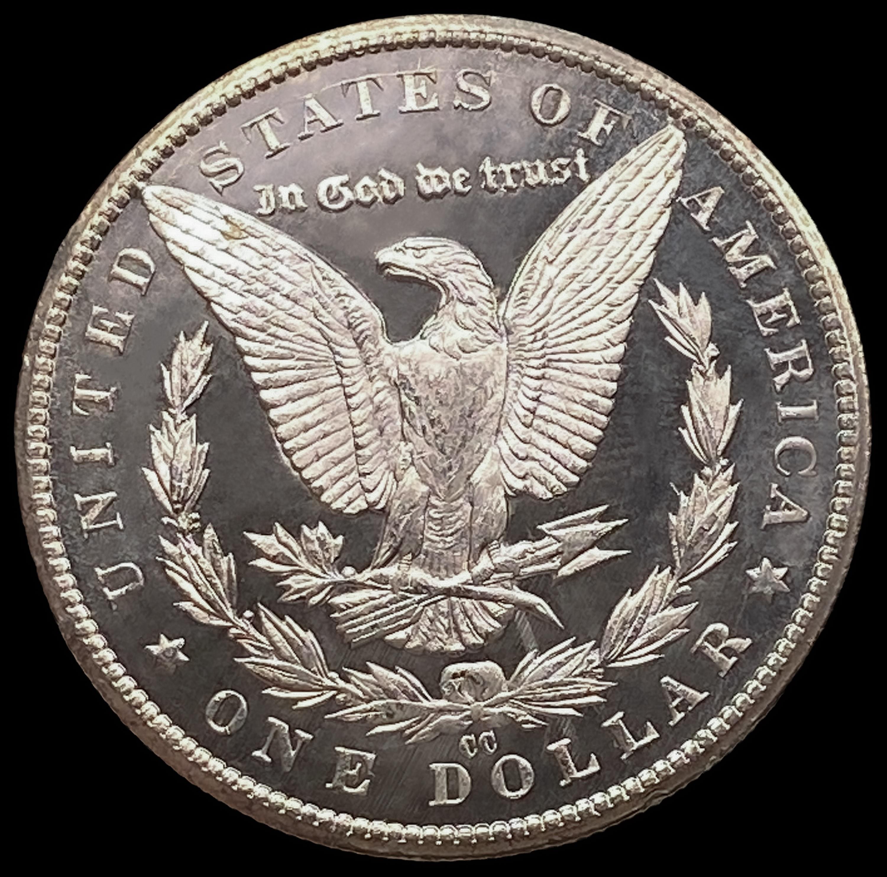 1885-CC Morgan Silver Dollar GEM BU DMPL