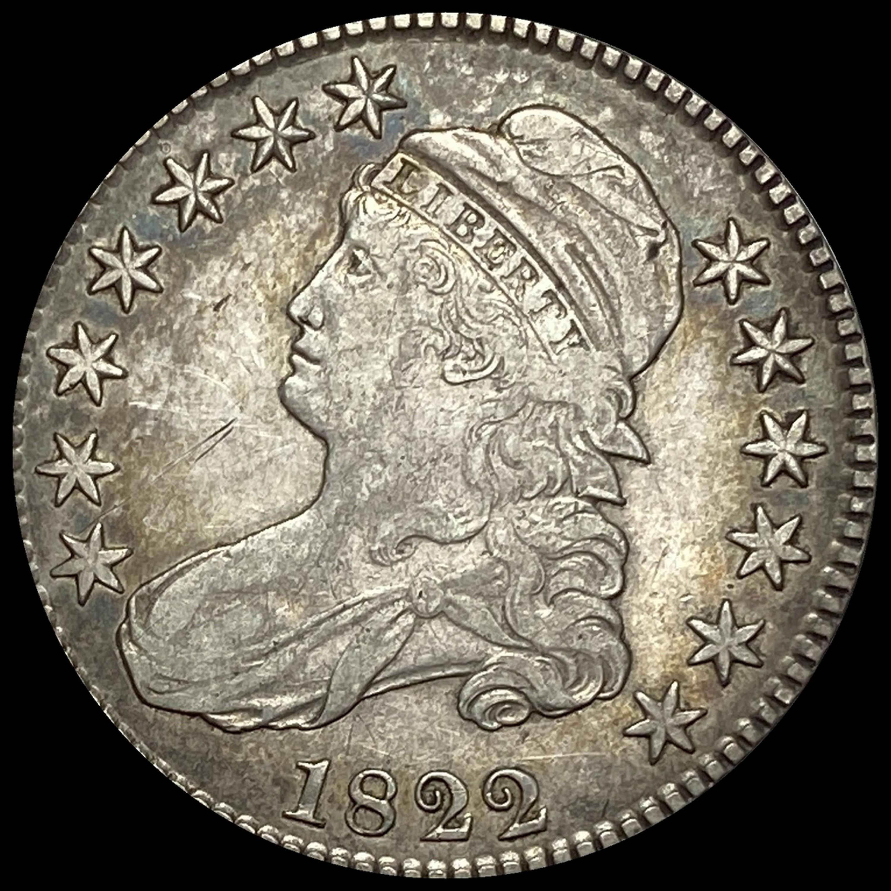 1822 Capped Bust Half Dollar LIGHTLY CIRCULATED