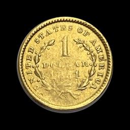 1851 Gold $1 Liberty Head Type 1 HIGH GRADE