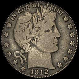 1912-S Silver Barber Half Dollar NICELY CIRCULATED