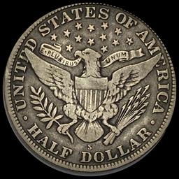1912-S Silver Barber Half Dollar NICELY CIRCULATED