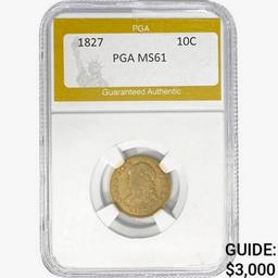 1827 Capped Bust Dime PGA MS61