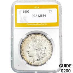 1902 Morgan Silver Dollar PGA MS64
