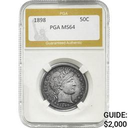 1898 Barber Half Dollar PGA MS64