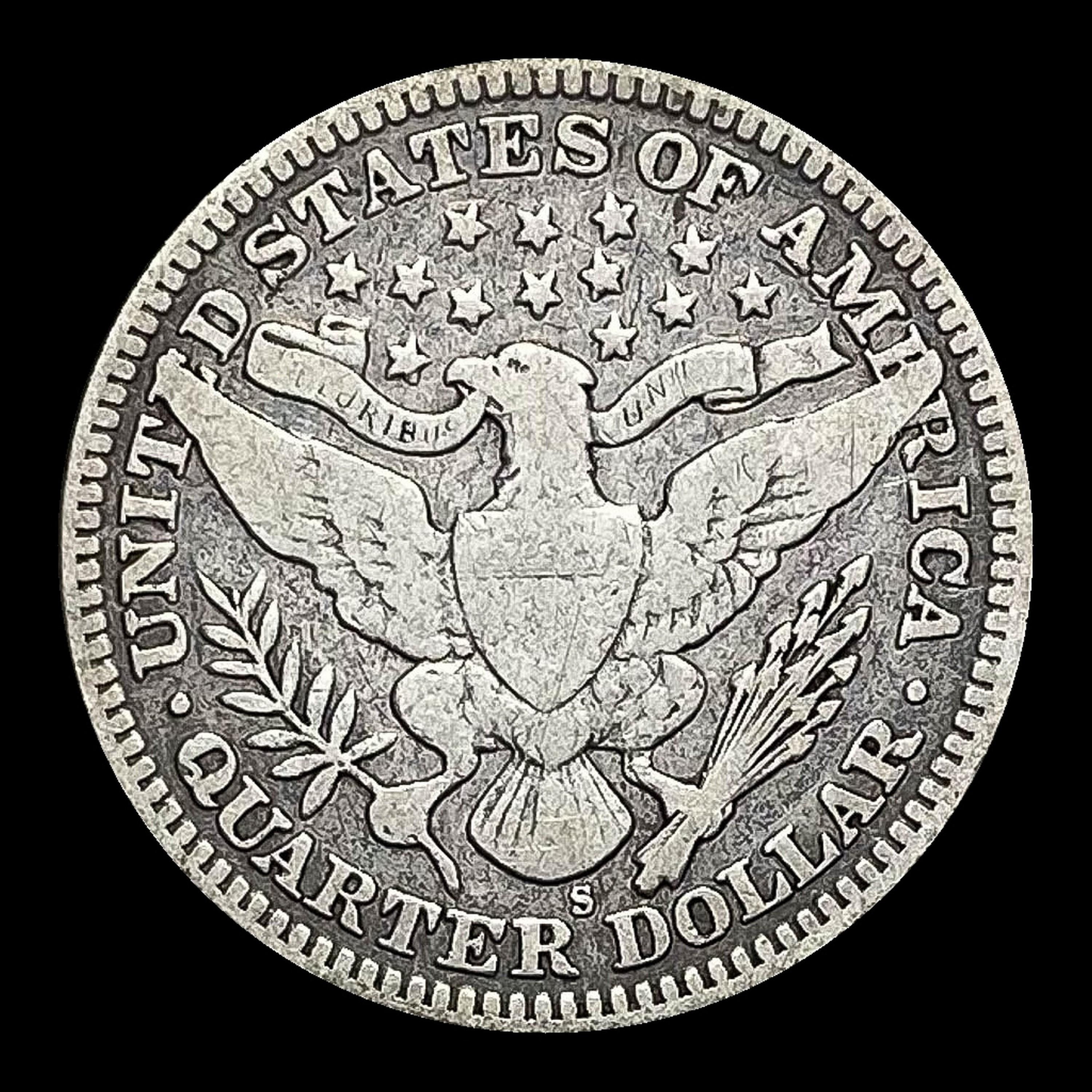 1907-S Silver Barber Quarter NICELY CIRCULATED