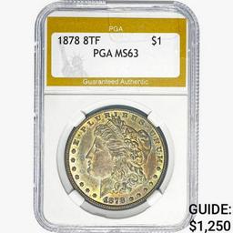 1878 8 TF Morgan Silver Dollar PGA MS63