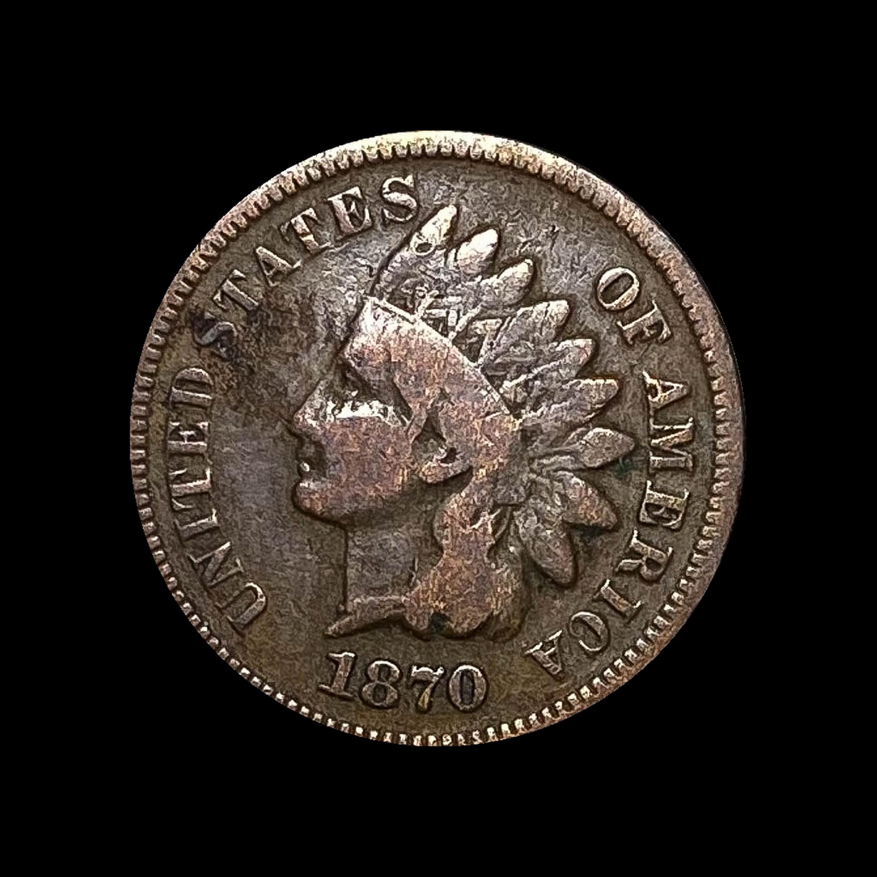 1870 Indian Head Cent LIGHTLY CIRCULATED