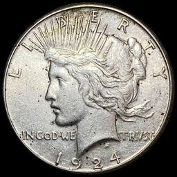 1924-S Silver Peace Dollar CLOSELY UNCIRCULATED