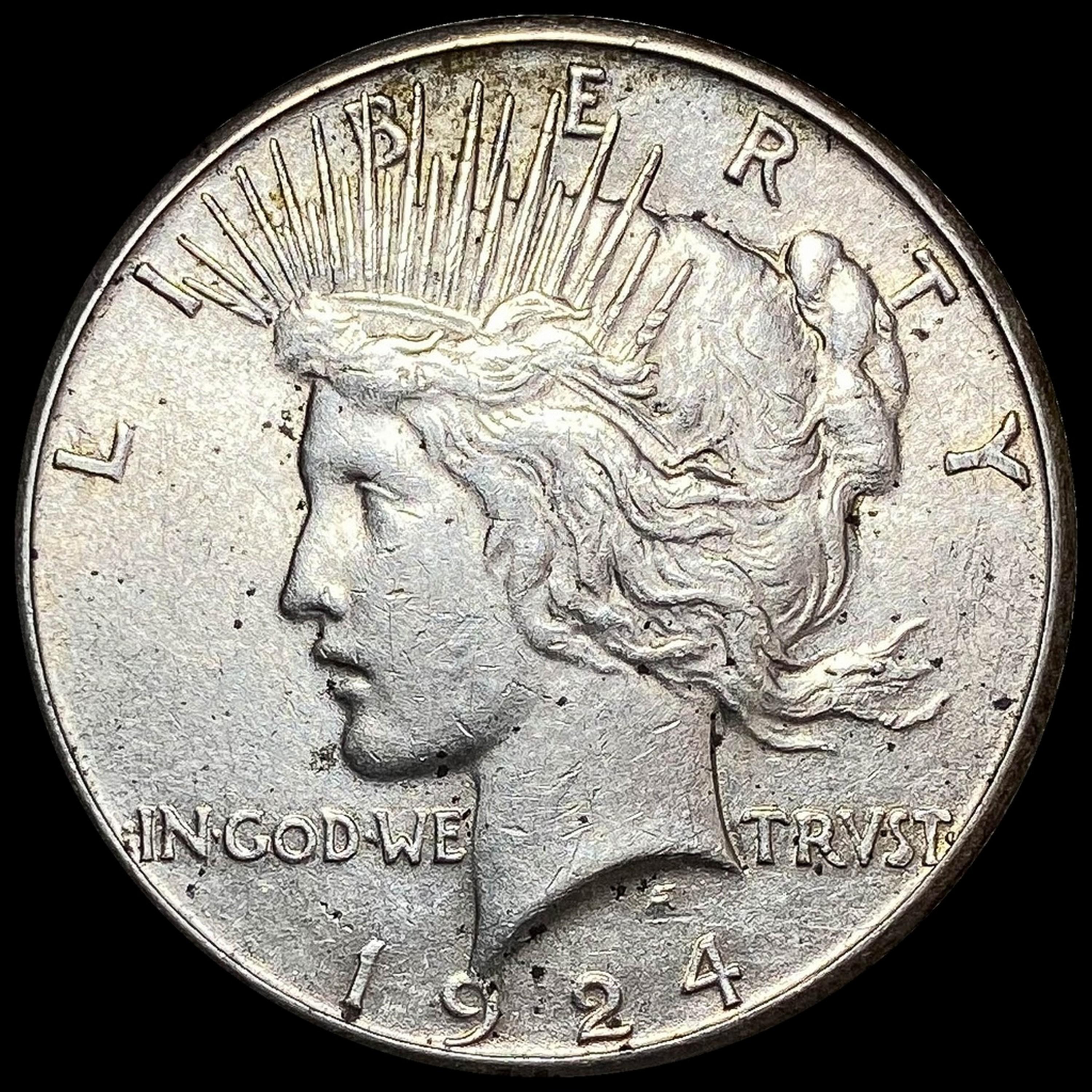 1924-S Silver Peace Dollar CLOSELY UNCIRCULATED