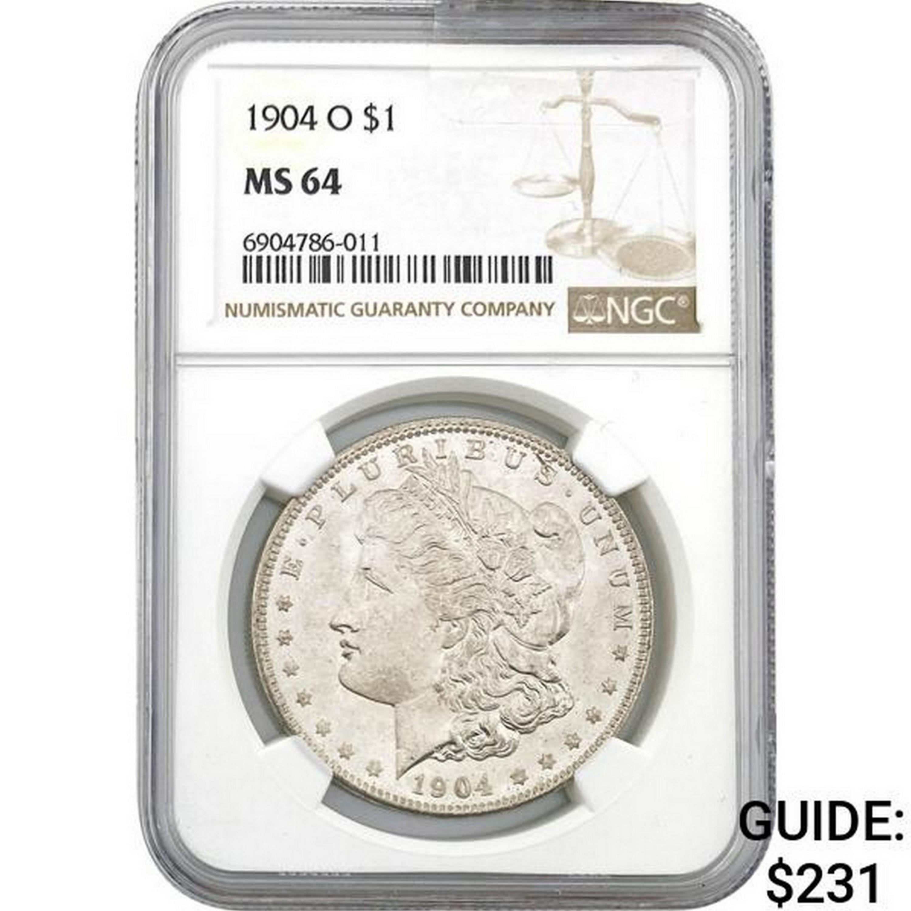 1904-O Morgan Silver Dollar NGC MS64