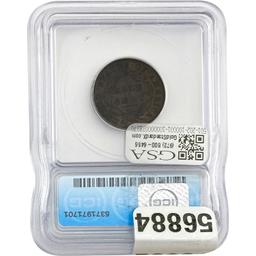 1834 Half Cent ICG AU55