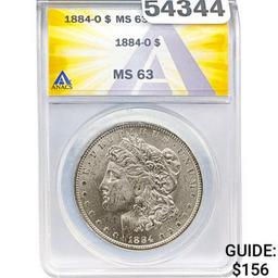 1884-O Morgan Silver Dollar ANACS MS63