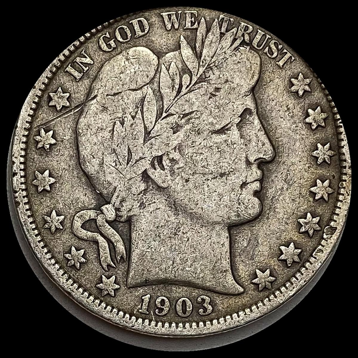1903-O Silver Barber Half Dollar NICELY CIRCULATED