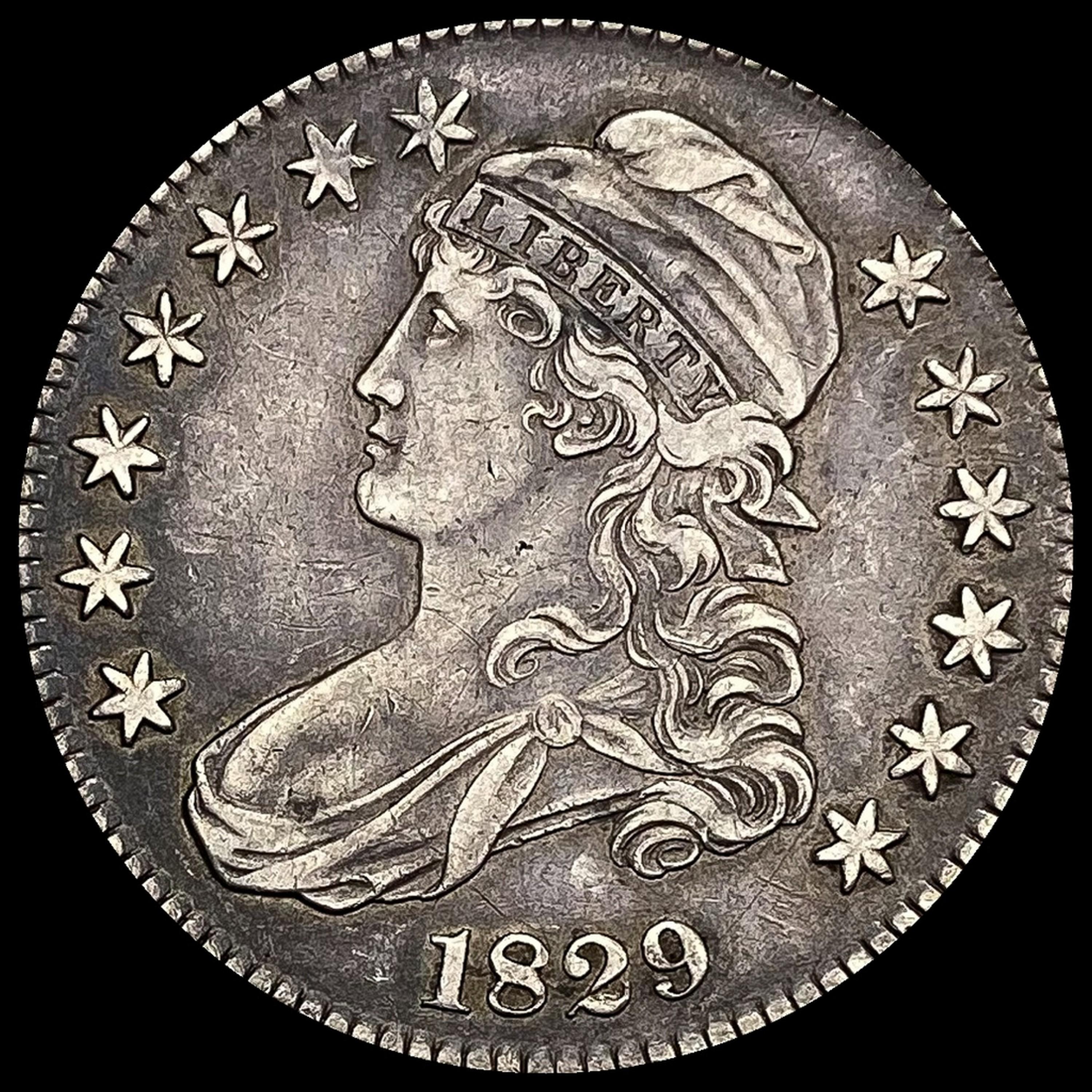 1829 Silver Capped Bust Half Dollar CLOSELY UNCIRCULATED