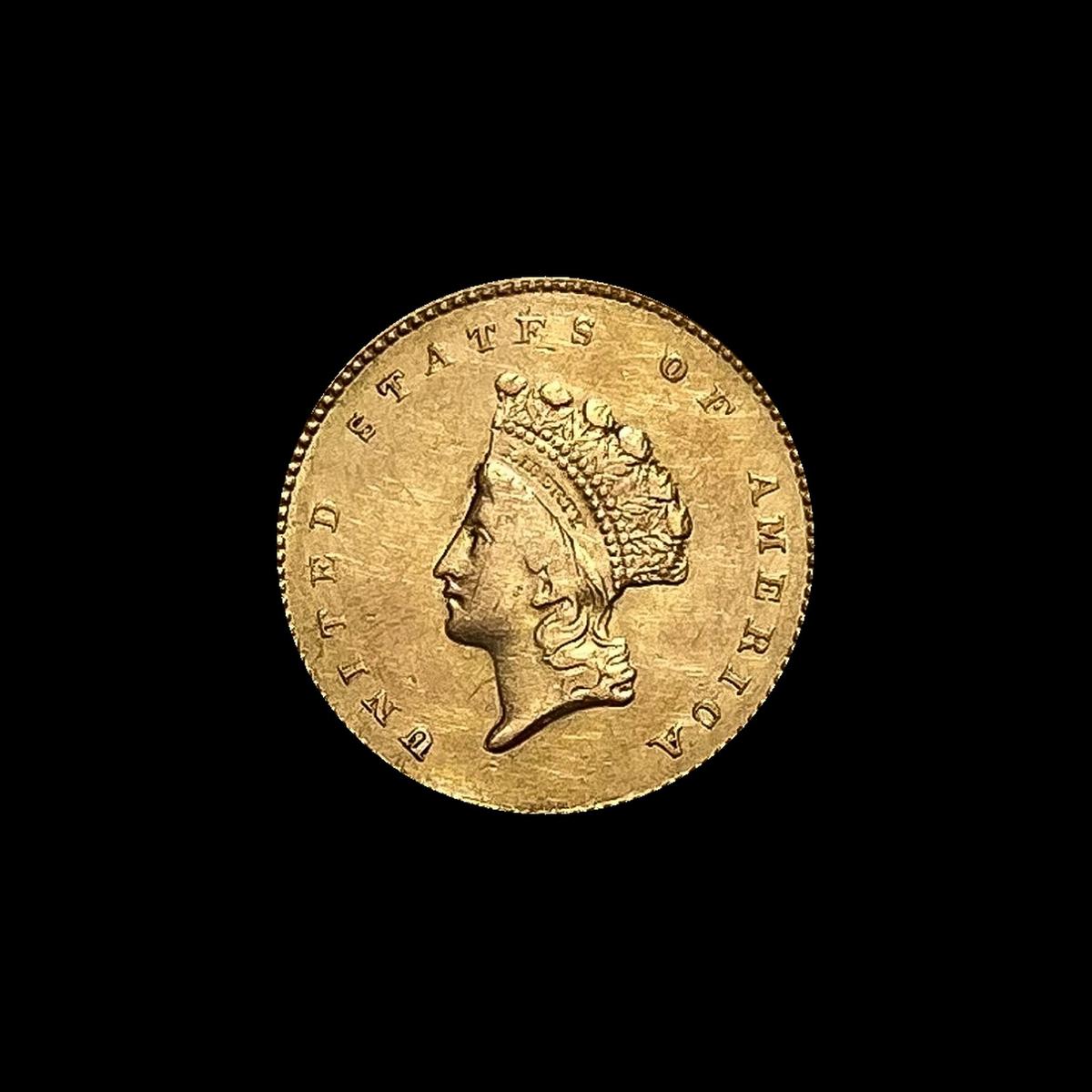 1854 Gold $1 Type 1 CHOICE AU