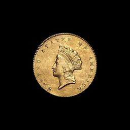 1854 Gold $1 Type 1 CHOICE AU