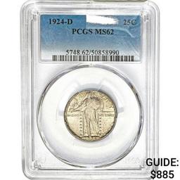 1924-D Standing Liberty Quarter PCGS MS62