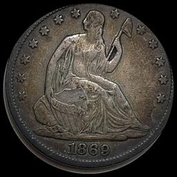 1869-S Silver Half Dollar LIGHTLY CIRCULATED