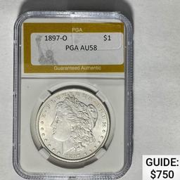 1897-O Morgan Dollar PGA AU58