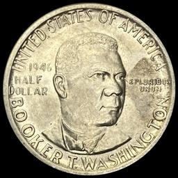 1946 Silver Half Dollar Booker T. Washington GEM BU