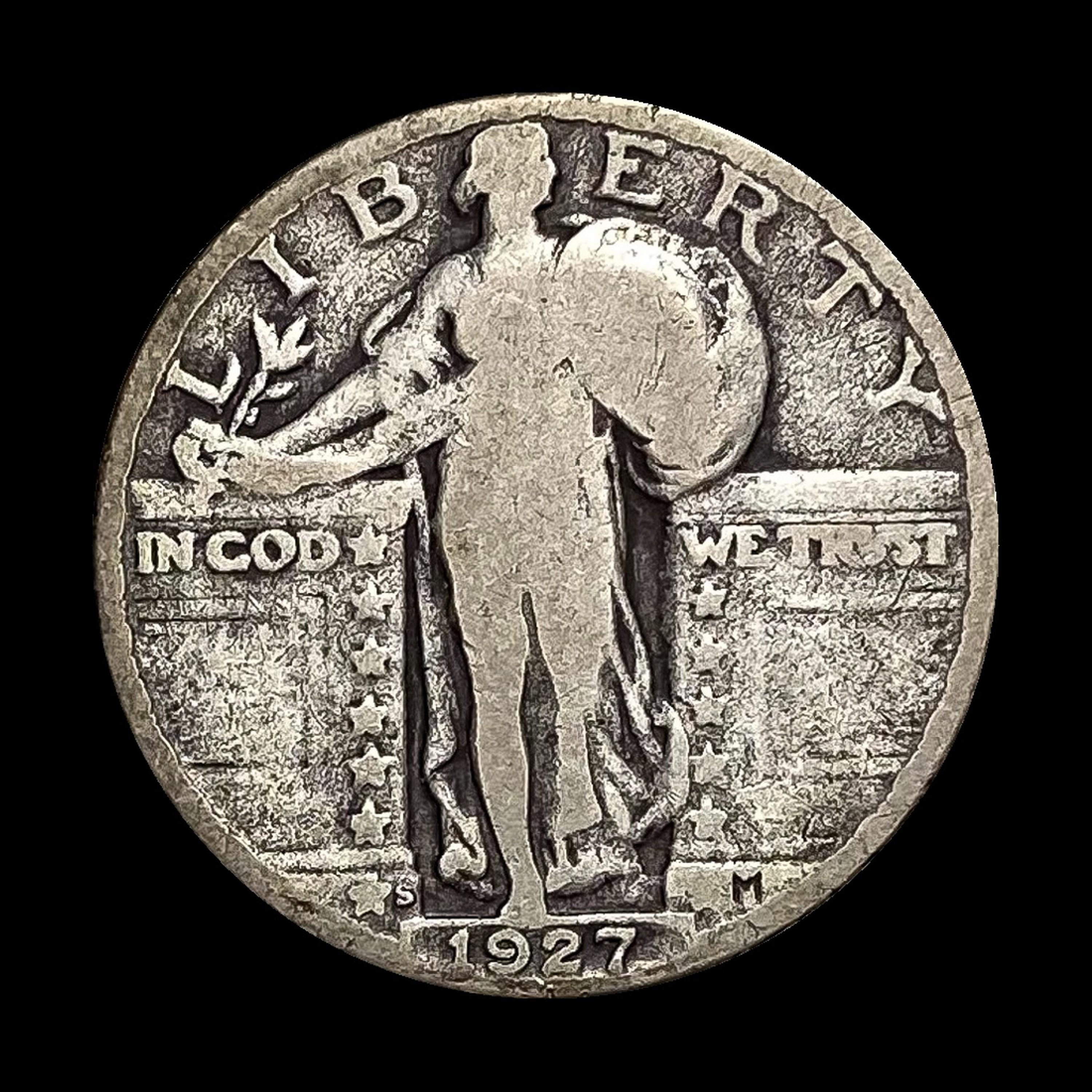 1927-S Standing Liberty Silver Quarter NICELY CIRCUL