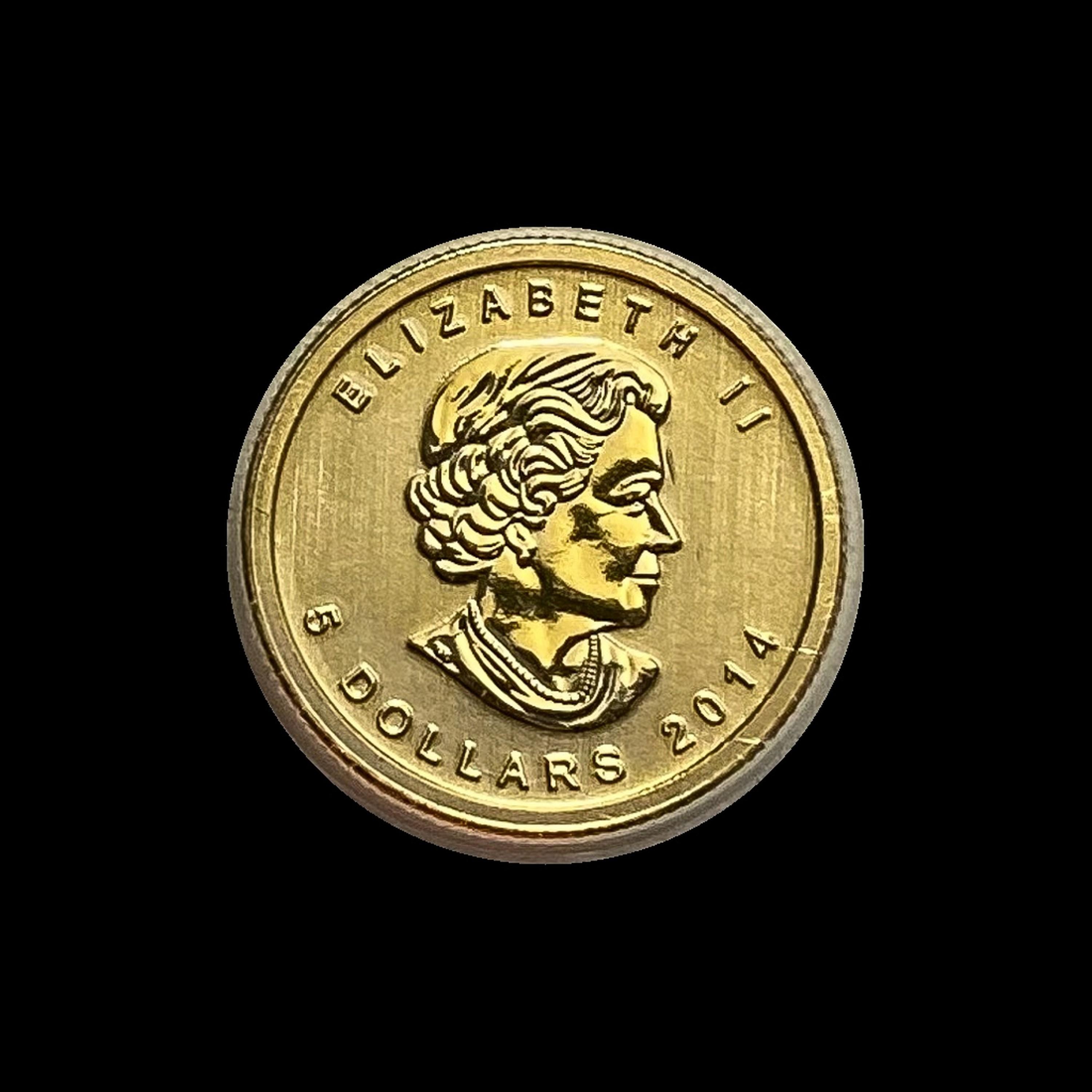 2014 1/10 oz Gold Canadian Maple Leaf $5 SUPERB GE