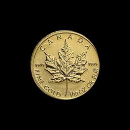 2014 1/10 oz Gold Canadian Maple Leaf $5 SUPERB GE