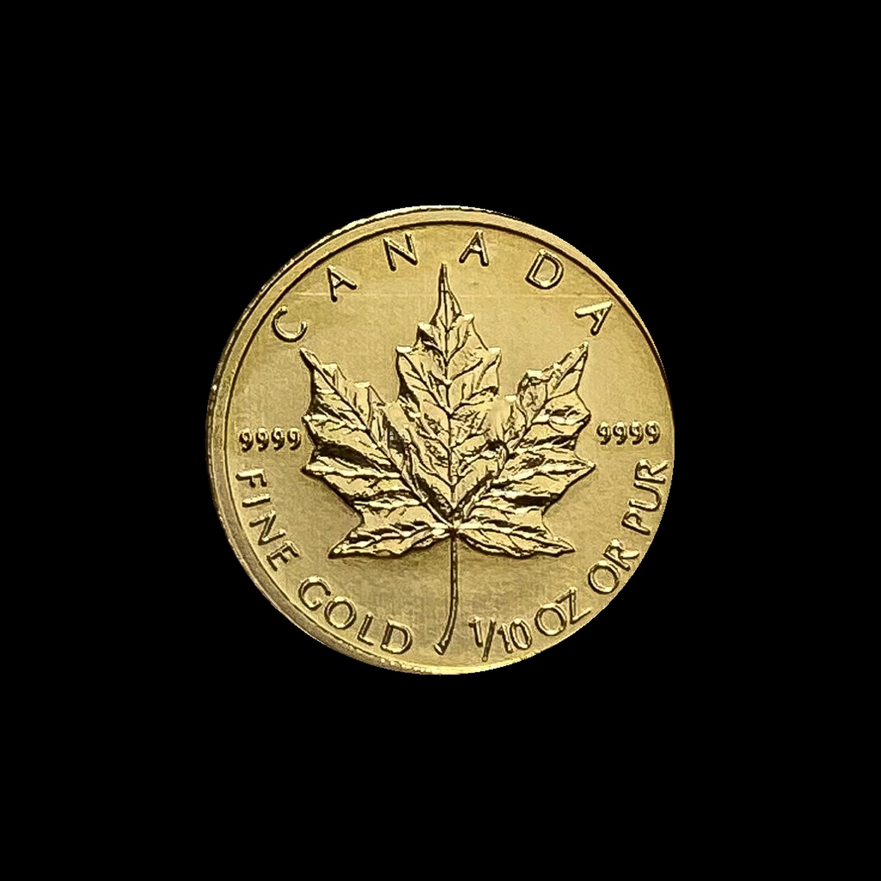 2014 1/10 oz Gold Canadian Maple Leaf $5 SUPERB GE