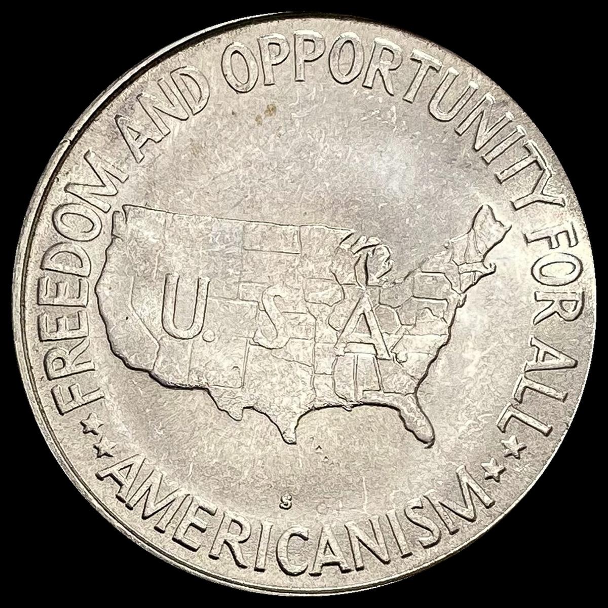 1953-S Silver Half Dollar Booker T. Washington GEM B