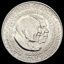 1953-S Silver Half Dollar Booker T. Washington GEM B