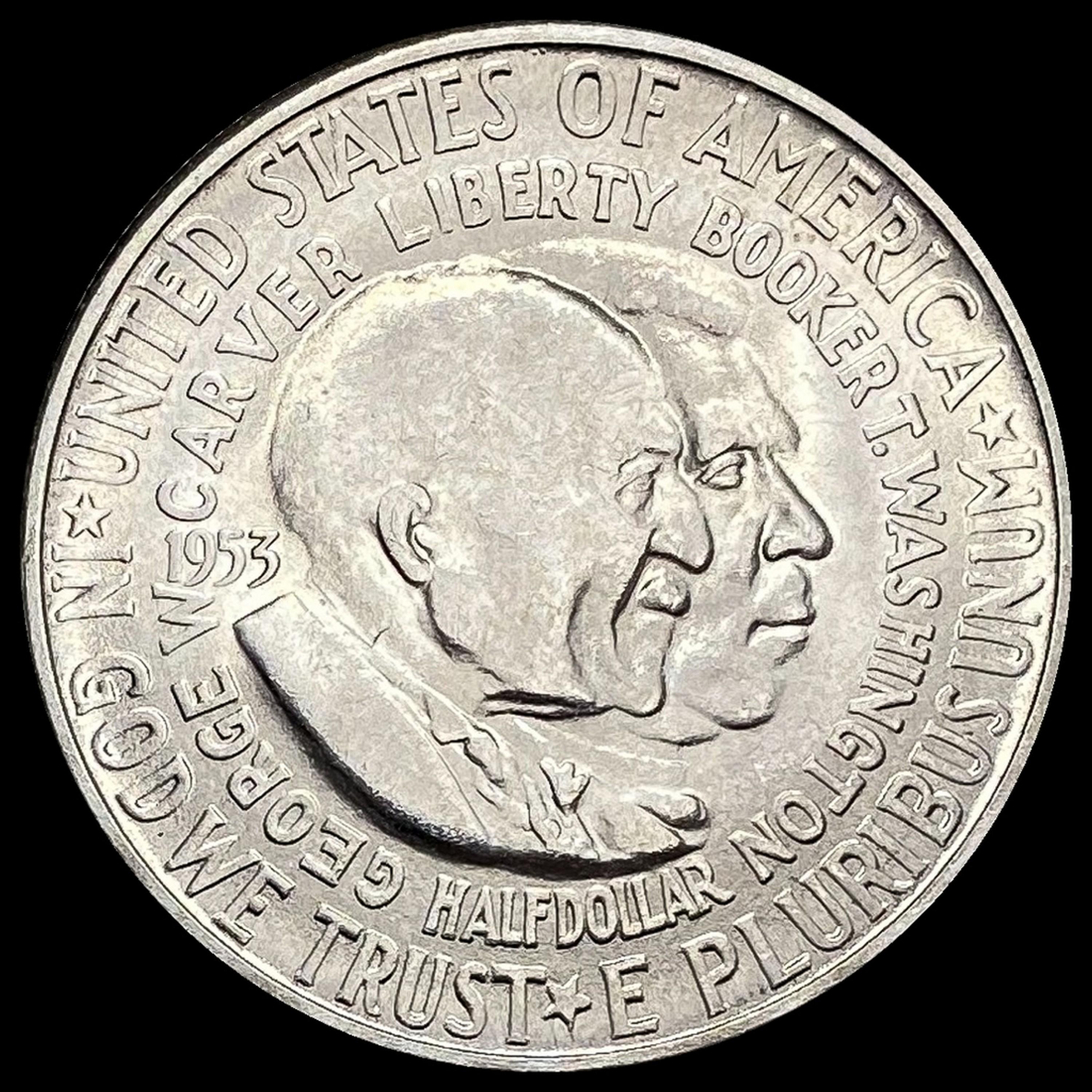 1953-S Silver Half Dollar Booker T. Washington GEM B