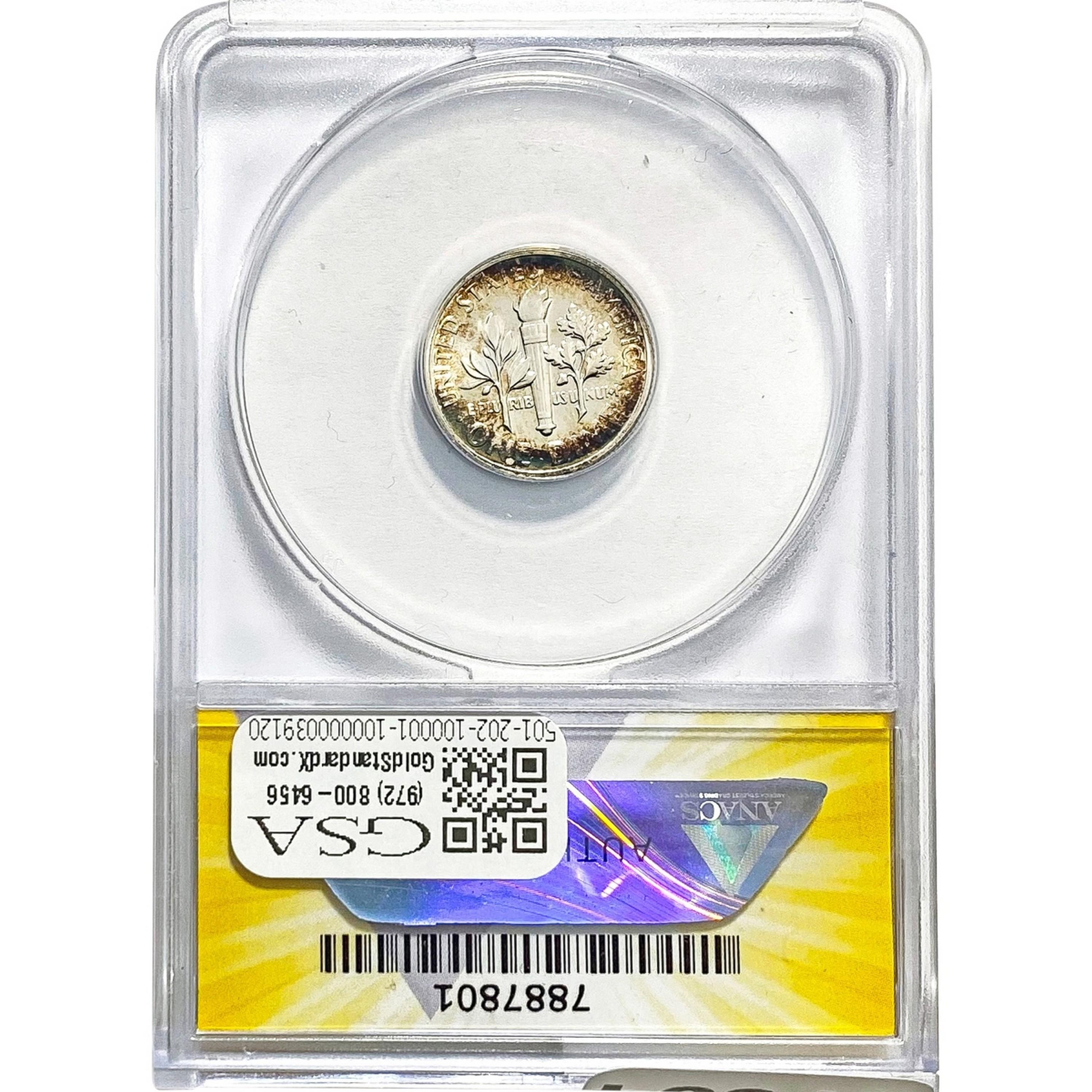 1954 10C Roosevelt Dime ANACS PF67