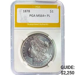 1878 Rev 79 Morgan Dollar PGA MS64+ PL