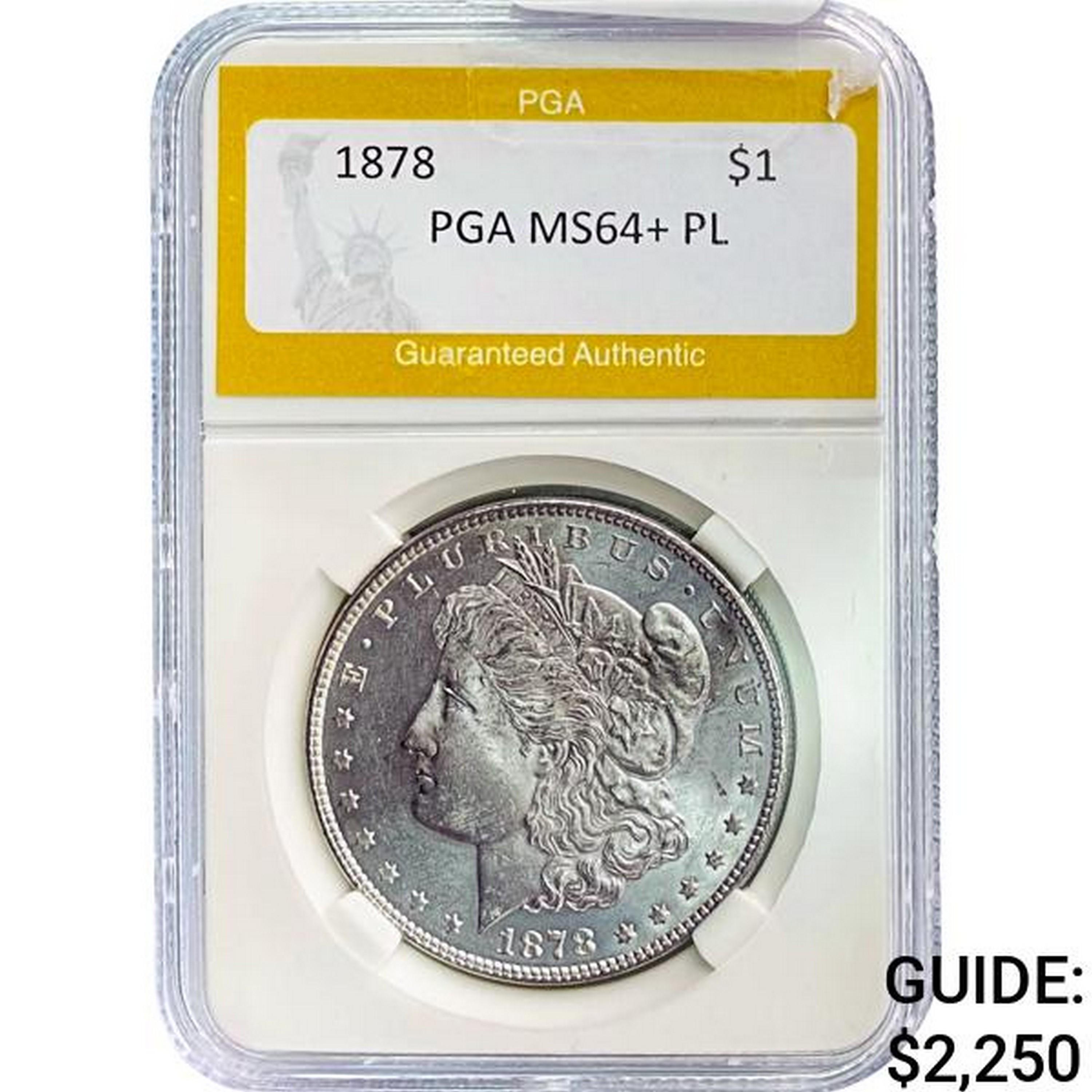 1878 Rev 79 Morgan Dollar PGA MS64+ PL