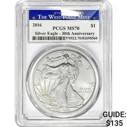 2016 Silver Eagle PCGS MS70