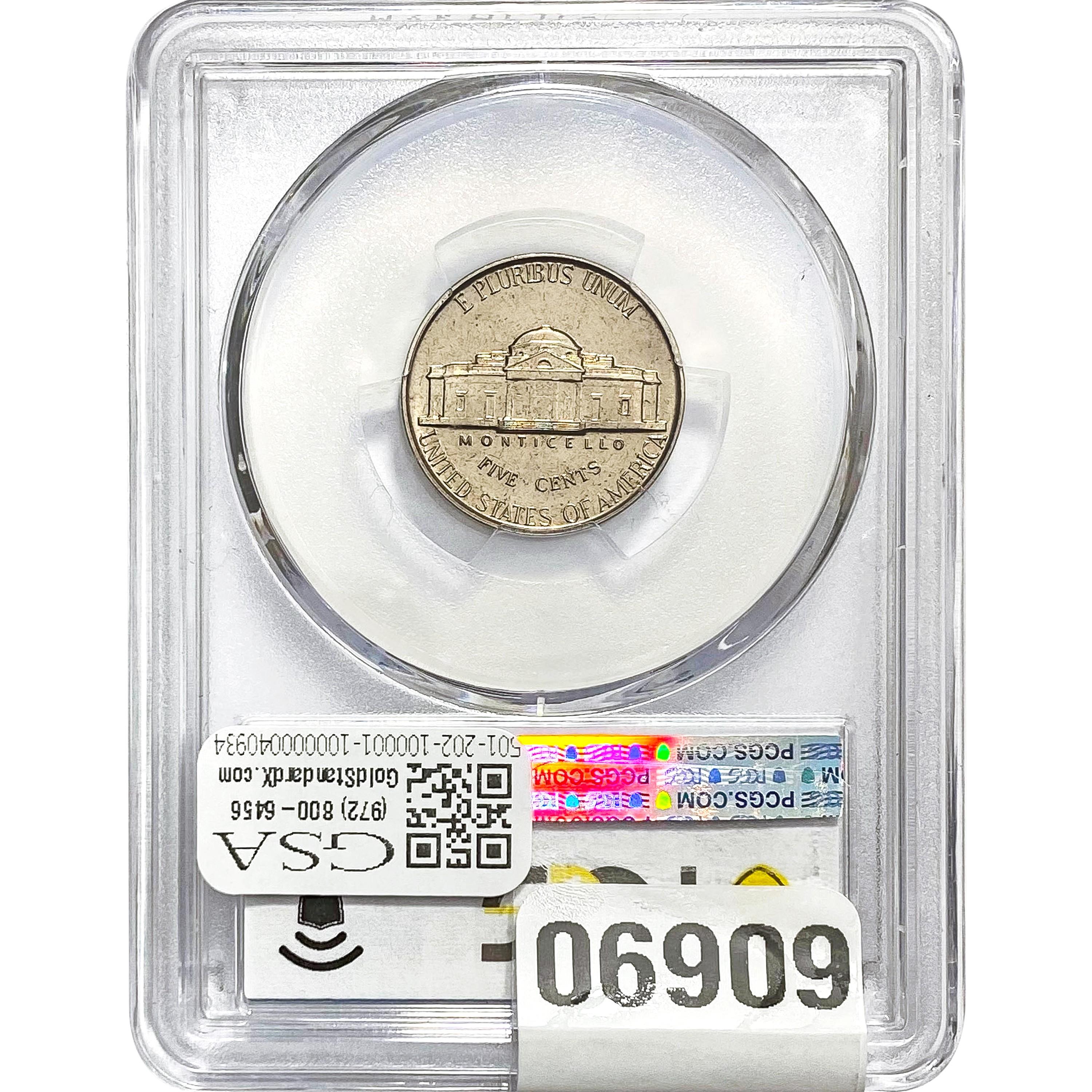 1940 Jefferson Nickel Reverse PCGS PR65