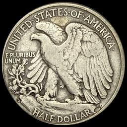 1938-D Silver Half Dollar Walking Liberty LIGHTLY CIRCULATED