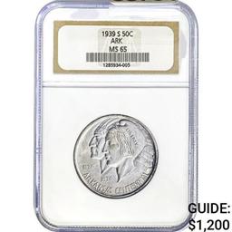 1939-S Arkansas Half Dollar NGC MS65
