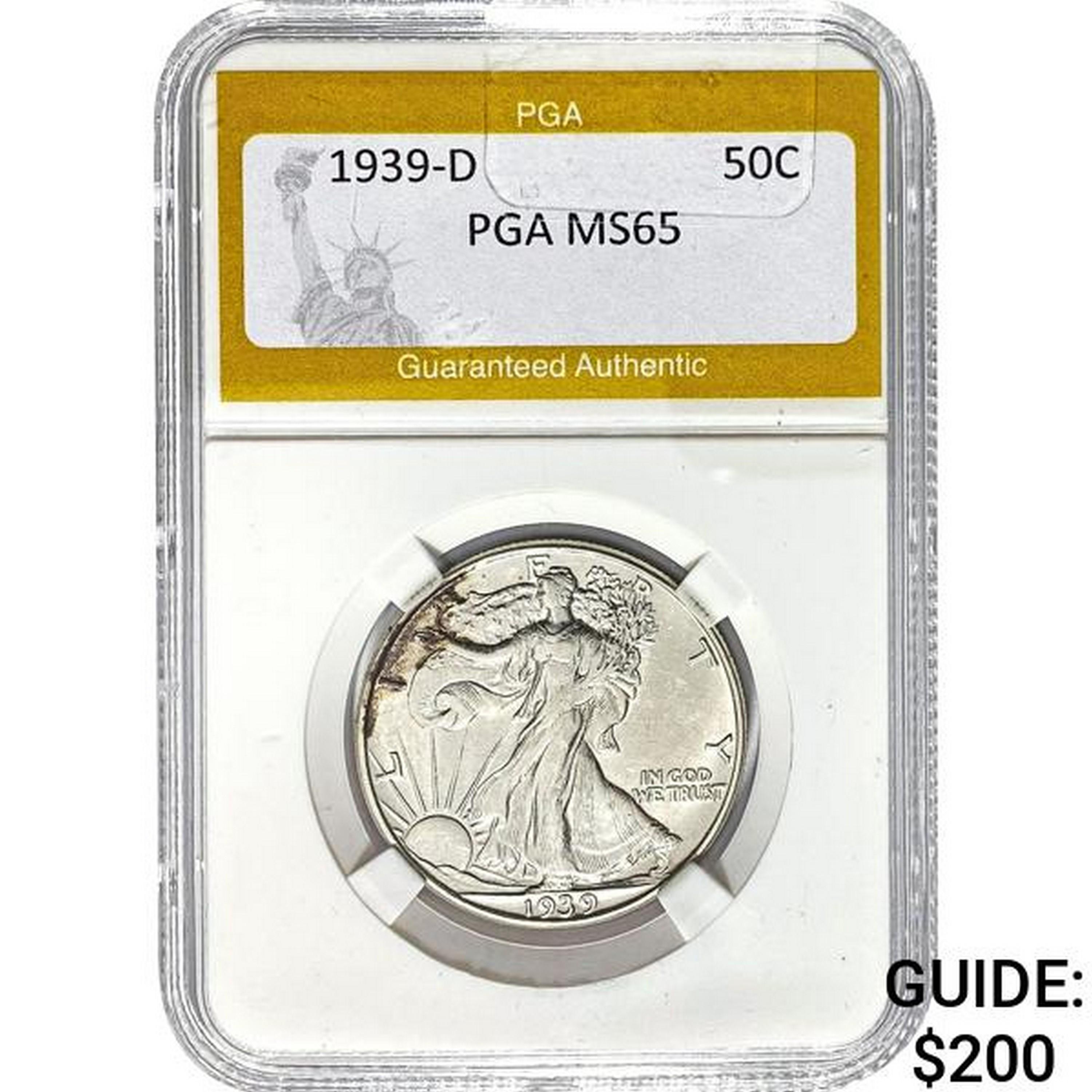 1939-D Walking Liberty Half Dollar PGA M