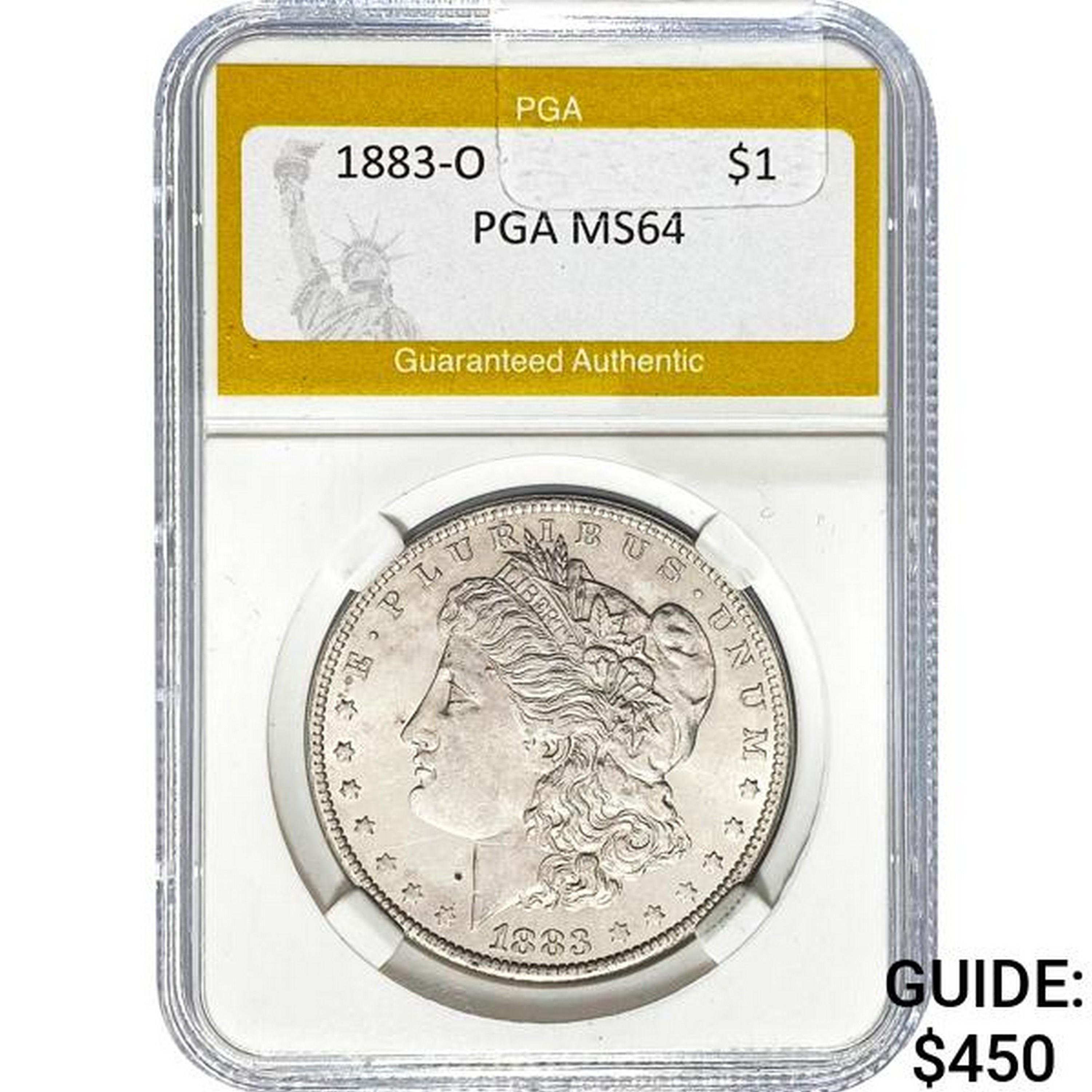 1883-O Morgan Dollar PGA MS64