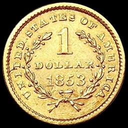 1853 Rare Gold Dollar CLOSELY UNCIRCULATED
