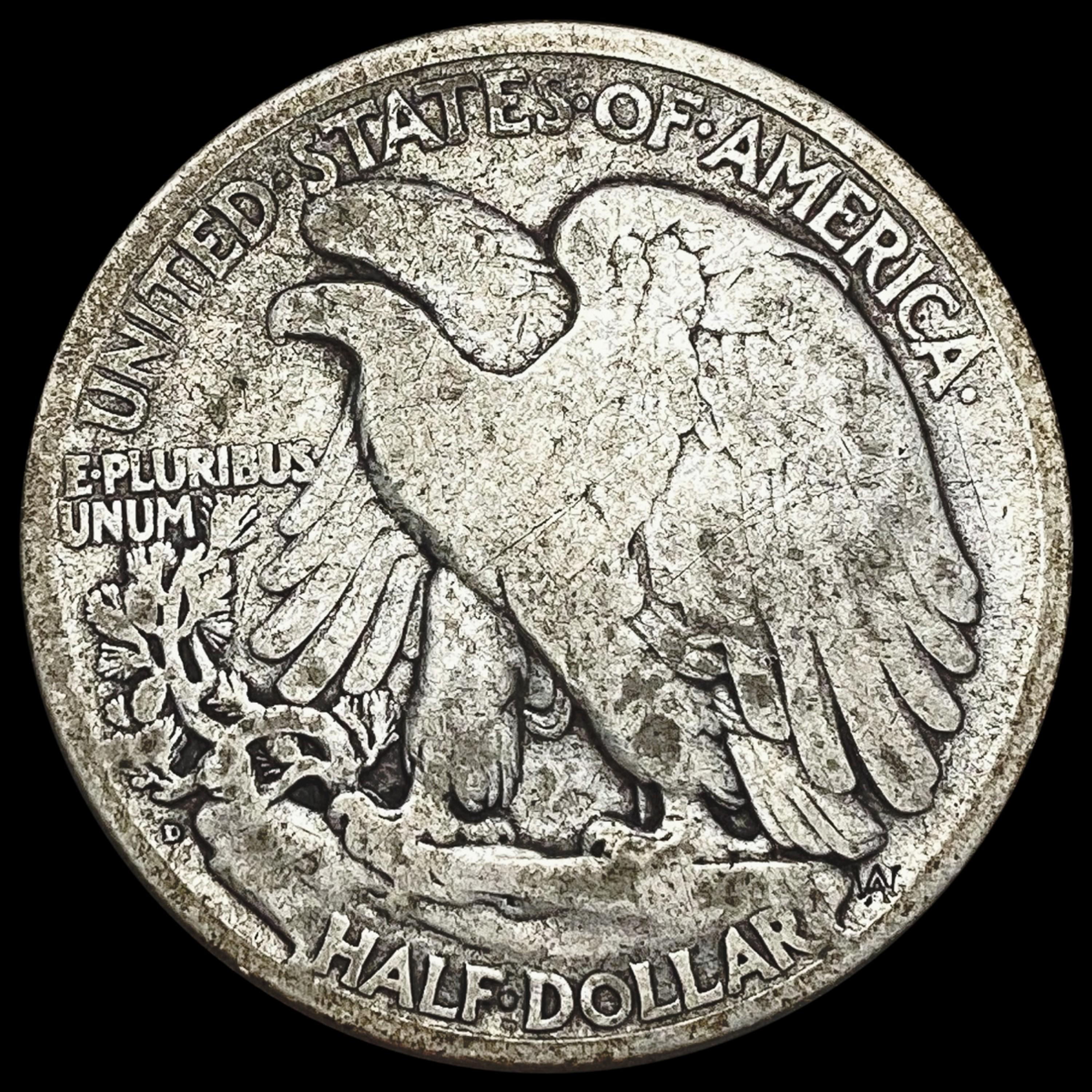 1921-D Walking Liberty Half Dollar NICELY CIRCULAT NICELY CIRCULATED